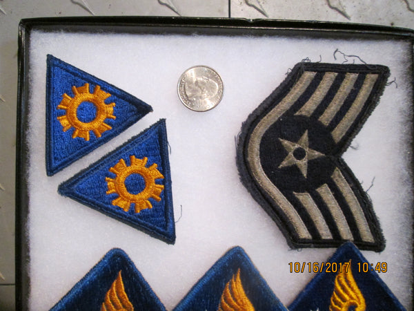 Military Patch / Pin Collection in show case