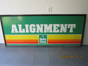 1988 Kelly Tires Alignment Metal Sign