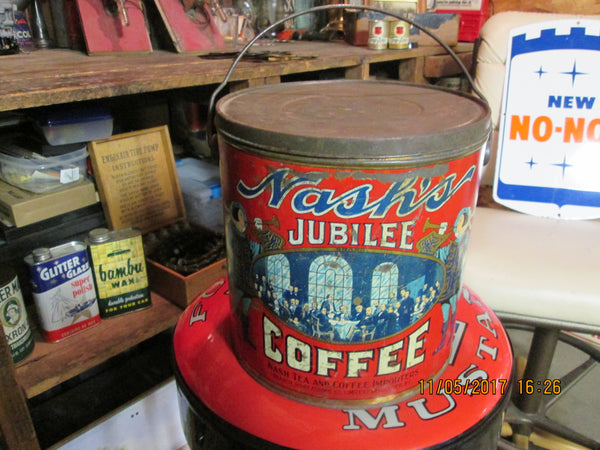 Very nice 1920's Nash's Jubilee 5 Pound Coffee Can