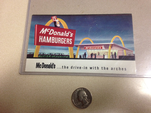 1960 McDonald's 1 Year Anniversary Post Card
